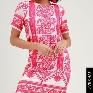 Lulu’s embroidered shift dress NWT